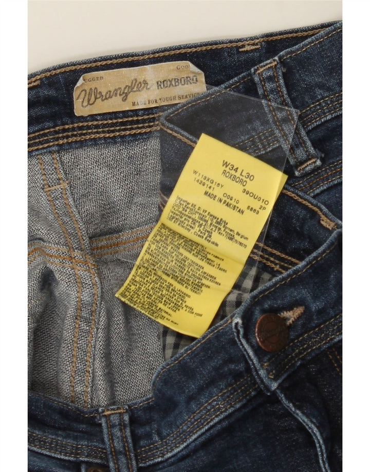 WRANGLER Mens Roxboro Cropped Jeans W34 L26 Blue Cotton Vintage Wrangler and Second-Hand Wrangler from Messina Hembry 