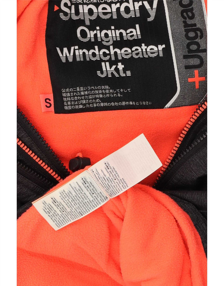 Damska wiatrówka z kapturem i kapturem Superdry UK 10, mała szara