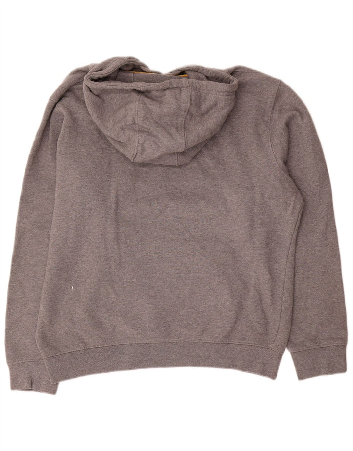 Męski sweter z kapturem CAT, duży, szary, bawełniany