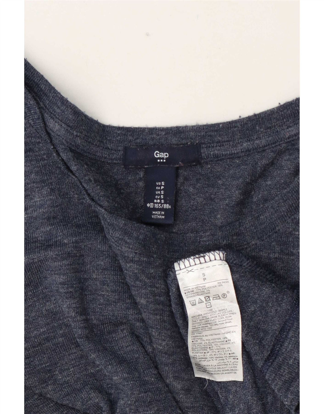 Damski top oversize Gap z długim rękawem, UK 10, mały, granatowy, poliester