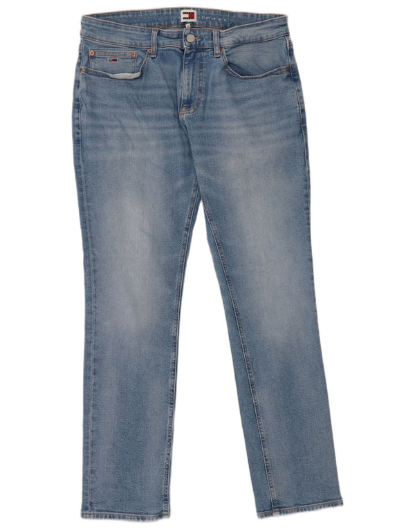 Męskie jeansy slim fit Tommy Hilfiger W33 L32 Niebieskie bawełniane