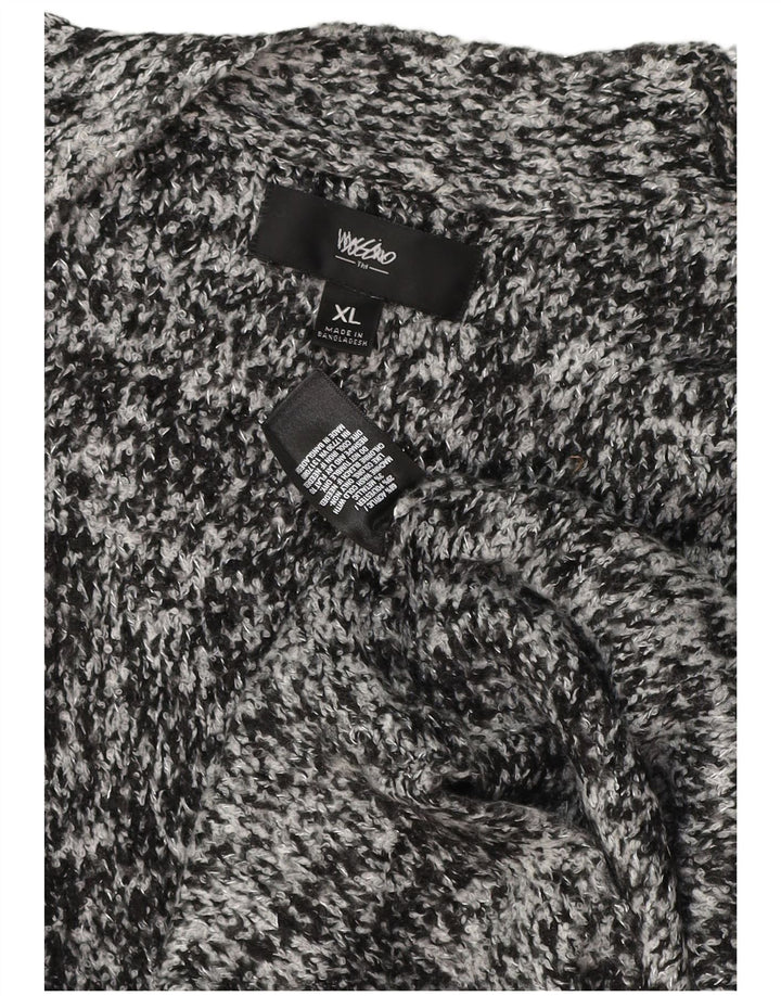Sweter damski Mossimo Longline Cardigan UK 18 XL Szary, nakrapiany akryl
