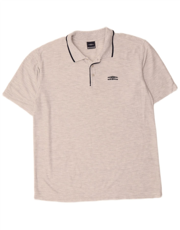 Męska koszulka polo Umbro XL, bawełniana w szare paski