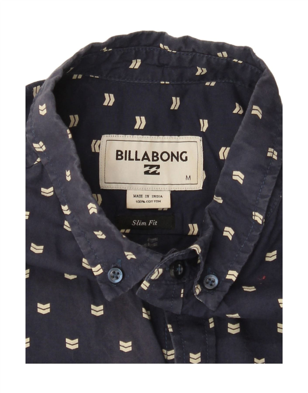 BILLABONG Męska koszula slim fit z krótkim rękawem, średnia, granatowa, bawełniana w cętki