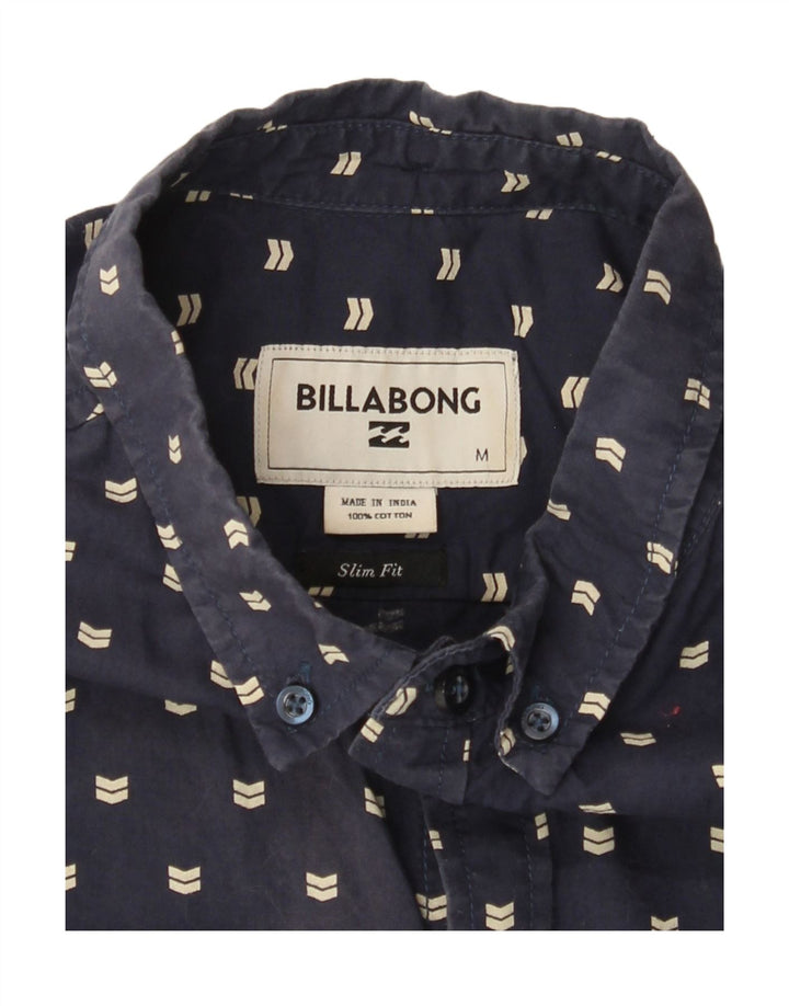 BILLABONG Męska koszula slim fit z krótkim rękawem, średnia, granatowa, bawełniana w cętki