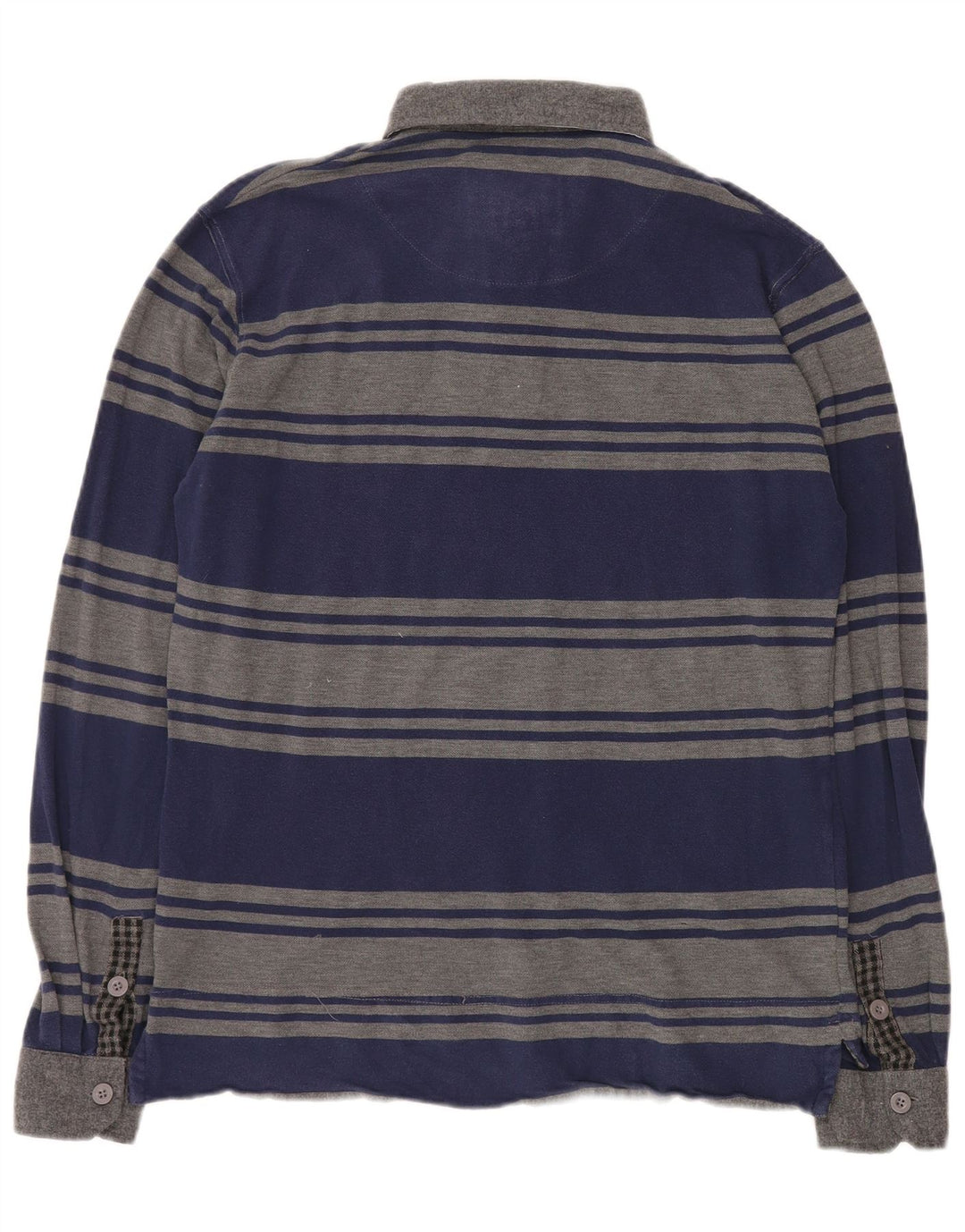 Męska koszulka polo do rugby z długim rękawem Best Company, 2XL, szara, bawełniana w paski