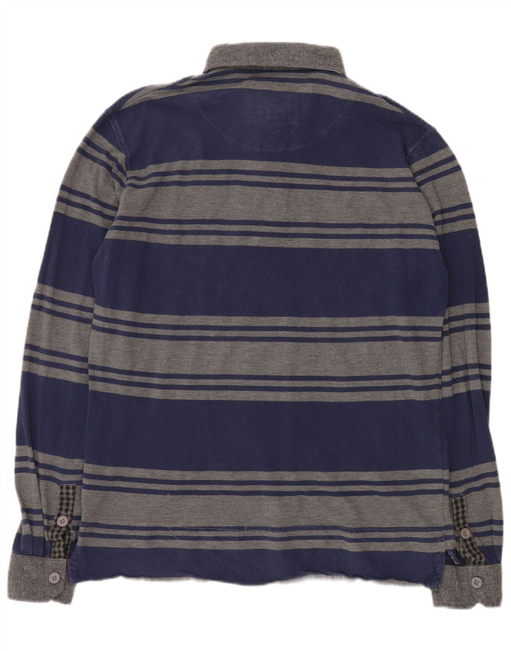 Męska koszulka polo do rugby z długim rękawem Best Company, 2XL, szara, bawełniana w paski