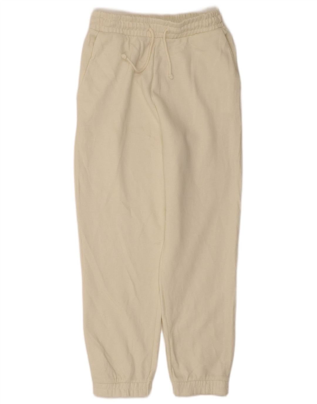 Damskie spodnie dresowe Zara Joggers UK 12 Średni biały poliester