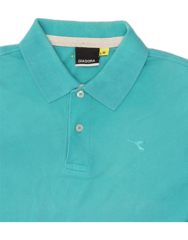 DIADORA Mens Polo Shirt Medium Blue Vintage Diadora and Second-Hand Diadora from Messina Hembry 