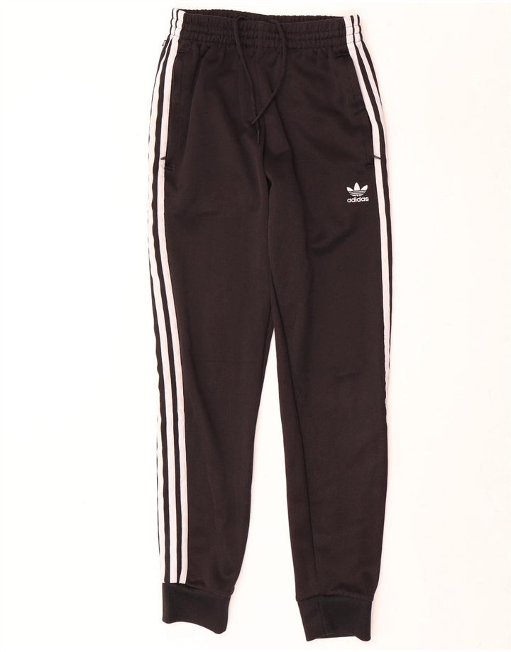 Męskie spodnie dresowe Adidas, małe, czarne, poliestrowe