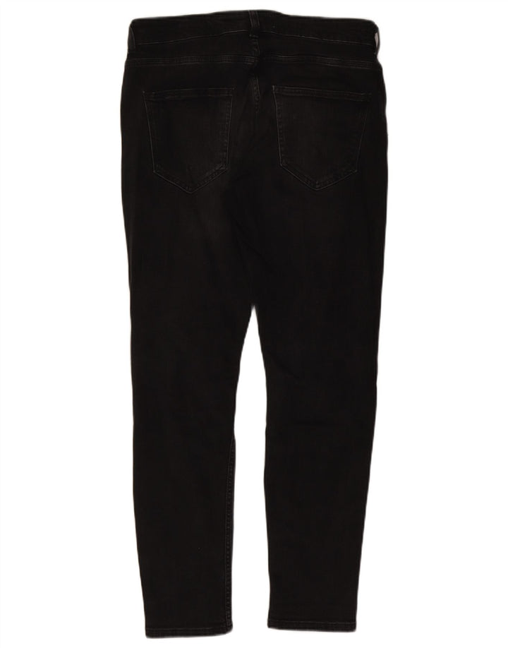 Męskie dżinsy rurki ZARA w trudnej sytuacji EU 42, duże W32 L28, czarne