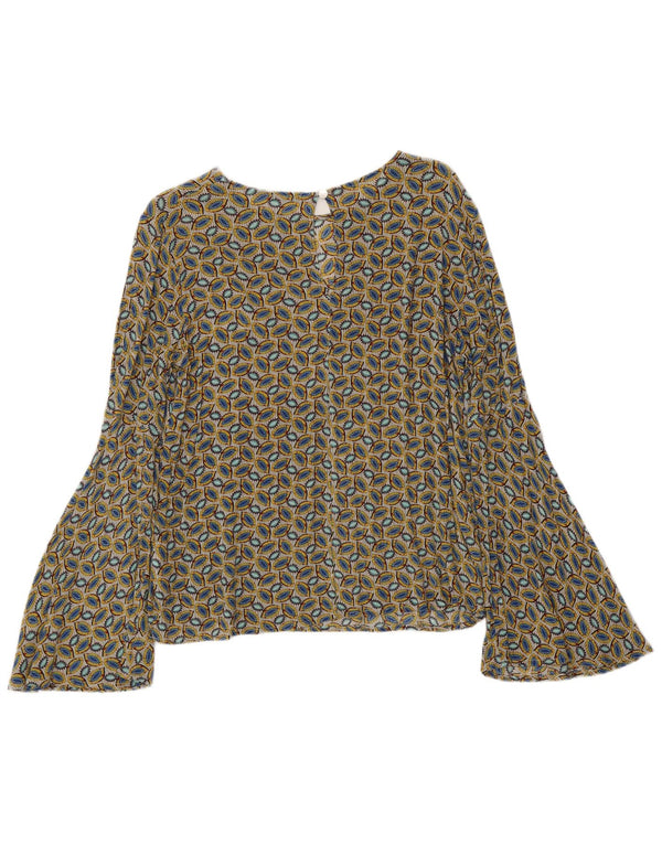 Damska bluzka BENETTON w abstrakcyjny wzór UK 14, średnia, wielobarwna