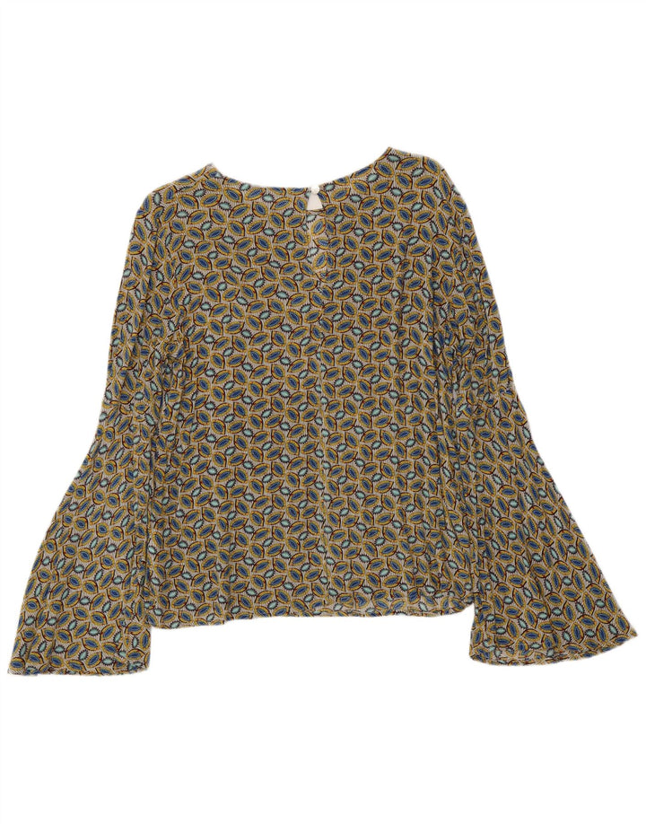 Damska bluzka BENETTON w abstrakcyjny wzór UK 14, średnia, wielobarwna