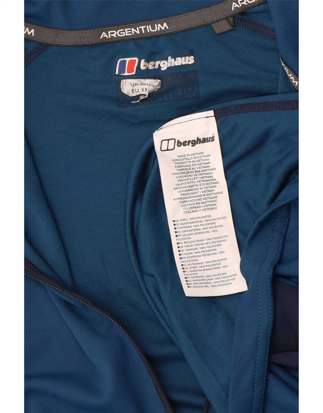 Męski dres z zamkiem błyskawicznym Berghaus 2XL w kolorze niebieskim