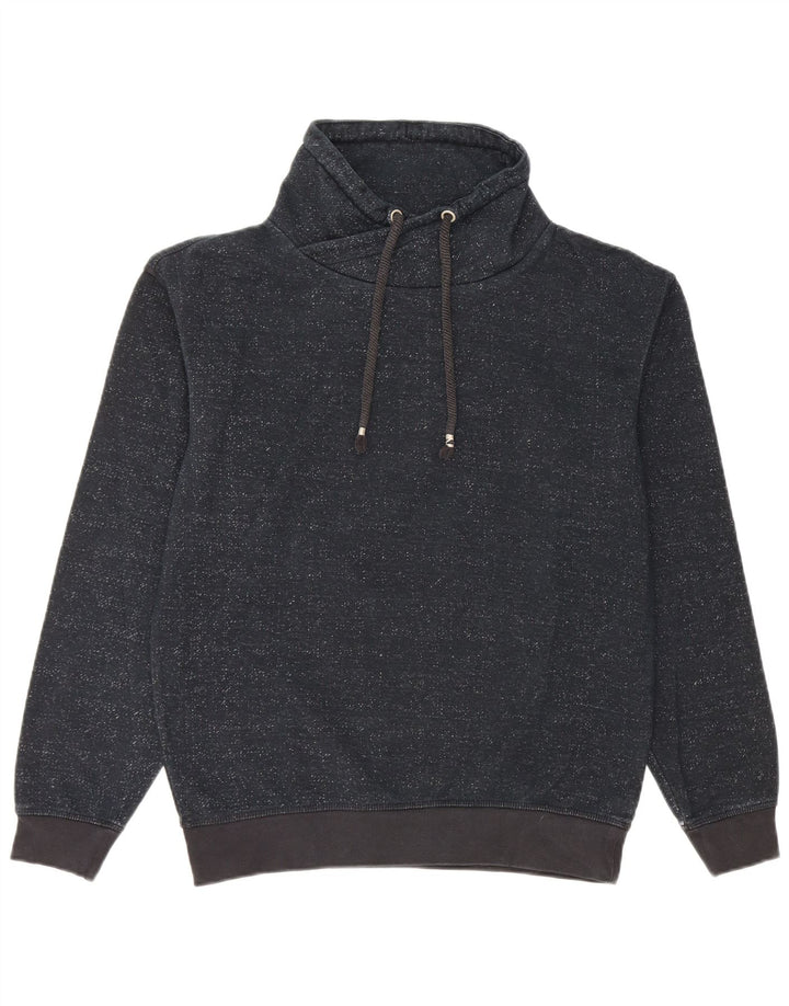 Męski sweter Zara, mały, granatowy, bawełniany w cętki