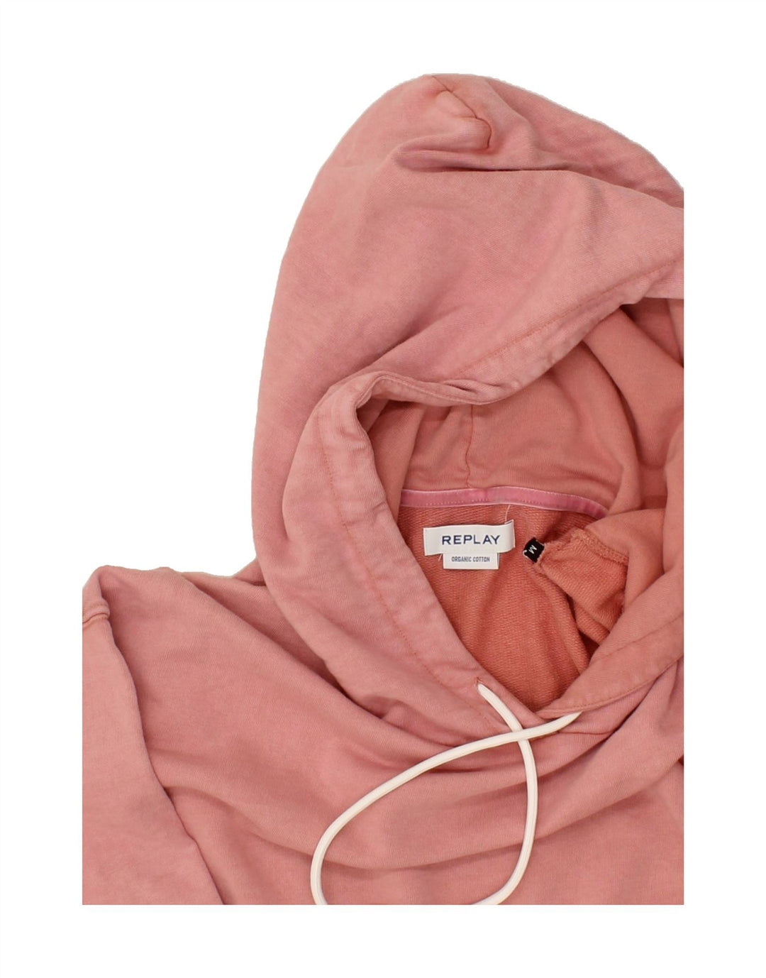 REPLAY Womens Oversized Hoodie Jumper UK 14 Medium Pink Vintage Replay and Second-Hand Replay from Messina Hembry 