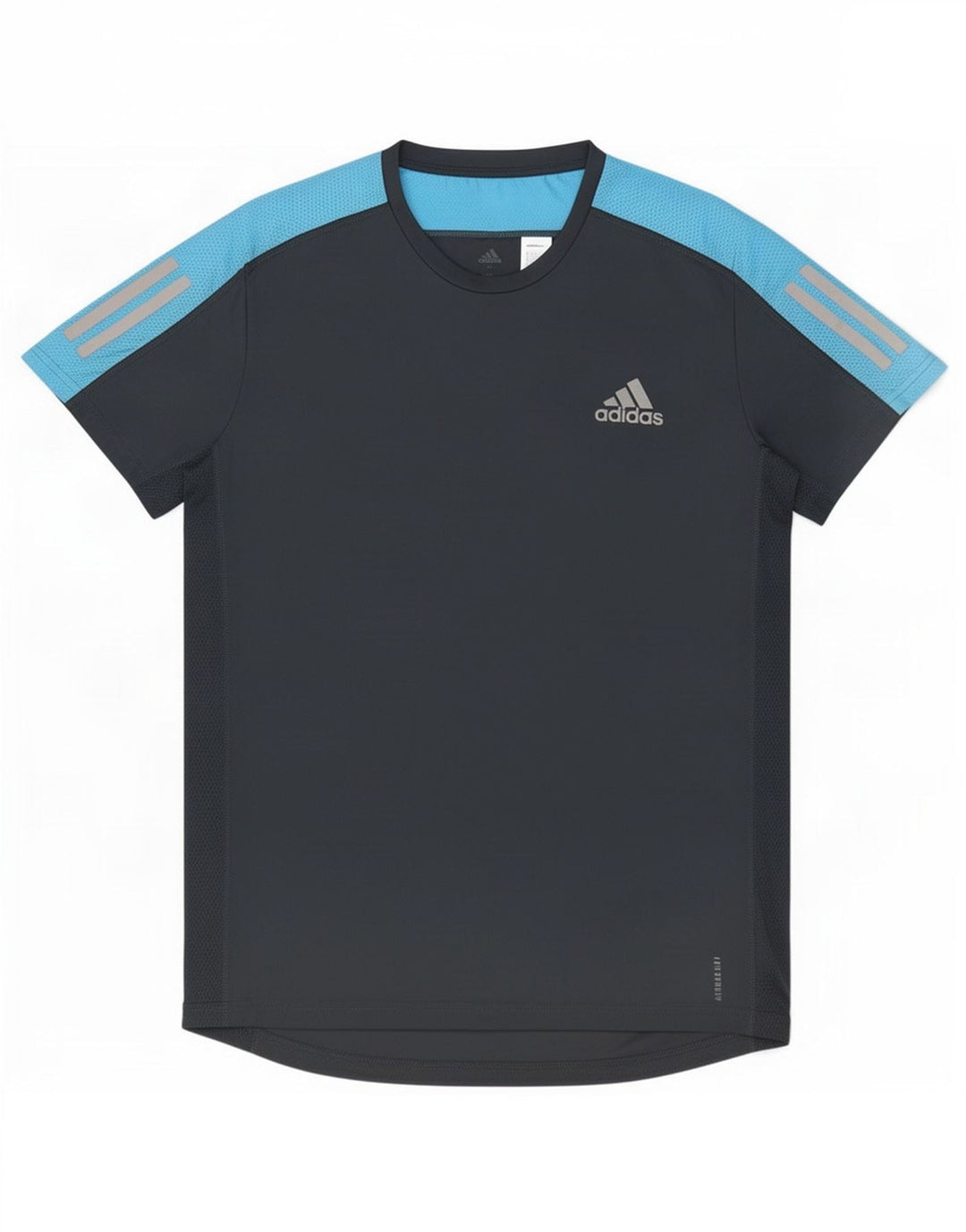 Męska koszulka Adidas Aeroready Top, mała, szara, z blokami kolorów, poliestrowa