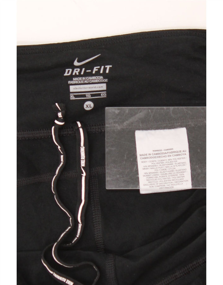 NIKE Womens Dri Fit Capri Leggings UK 18 XL  Black Polyester