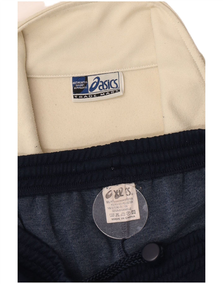 Męski dres Oasis z grafiką, XL, granatowy, z blokami kolorów, poliester