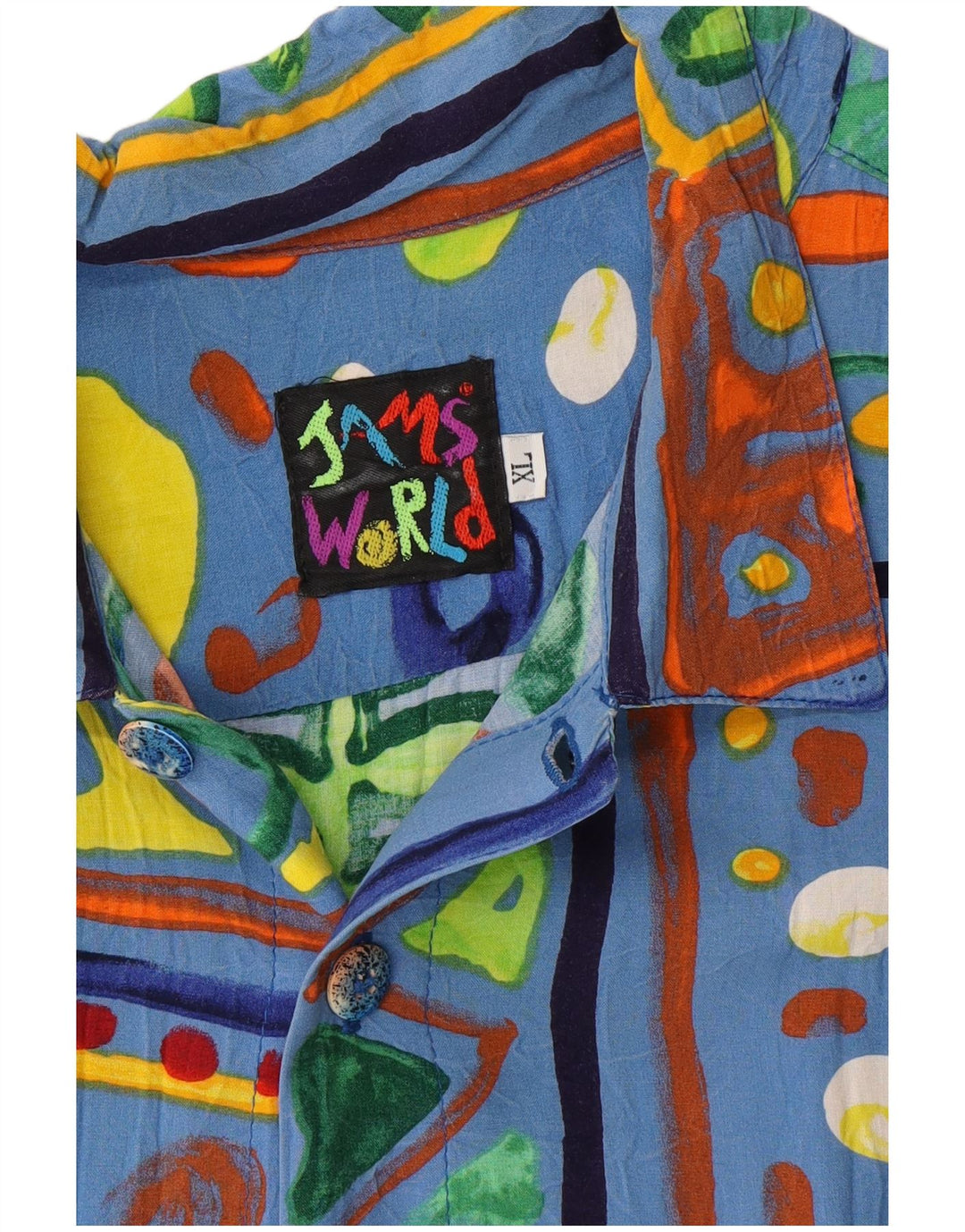 Męska koszula z krótkim rękawem JAMS WORLD XL, wielokolorowe kwiaty