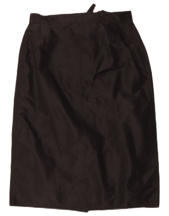 Vintage damska prosta spódnica z wysokim stanem W28 średnia czerń