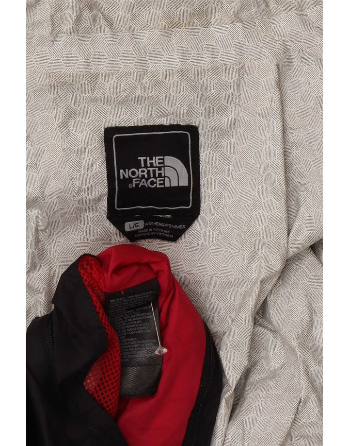 The North Face Womens Hooded Rain Jacket UK 16 Large Black Nylon
