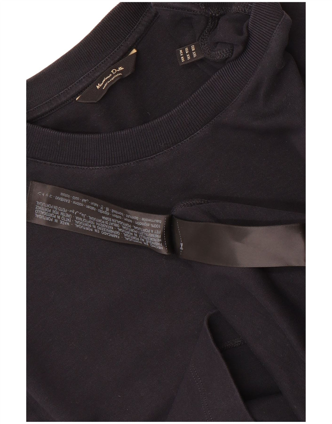 T-shirt męski Massimo Dutti Top 2XL, granatowy, bawełniany