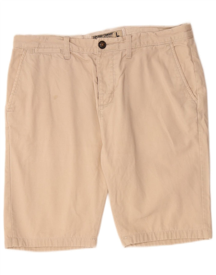 Męskie spodenki chino Superdry, duże W34, beżowa bawełna