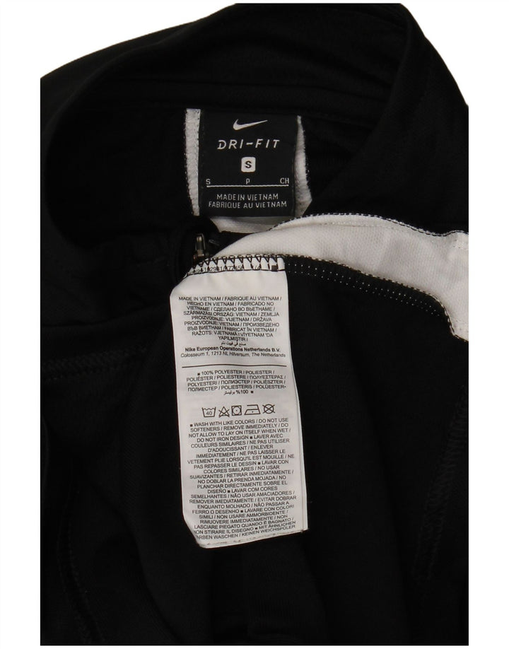 Męska kurtka dresowa NIKE Dri Fit, mała, czarna, z poliestru w blokach kolorów