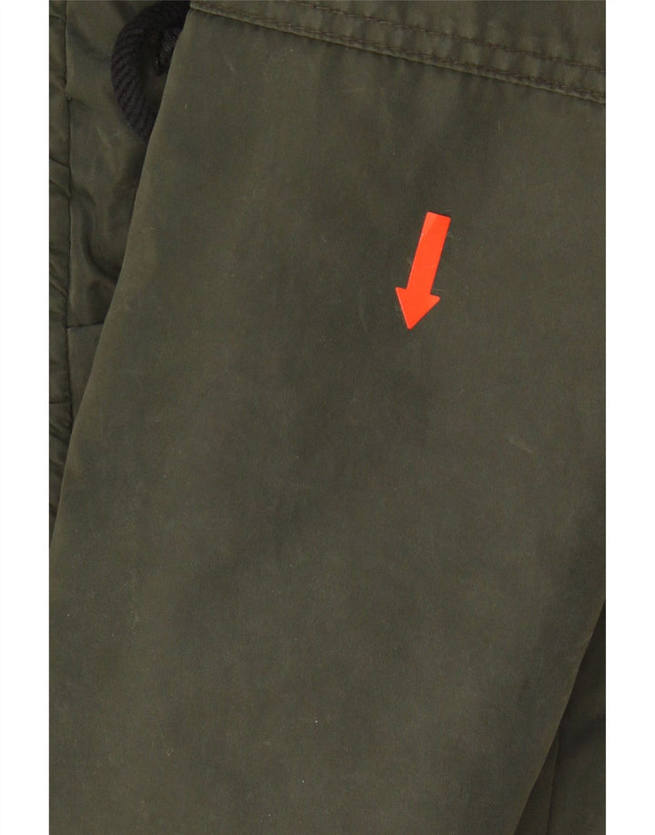 KHUJO Womens Hooded Parka Jacket UK 14 Medium Khaki Nylon Vintage KHUJO and Second-Hand KHUJO from Messina Hembry 