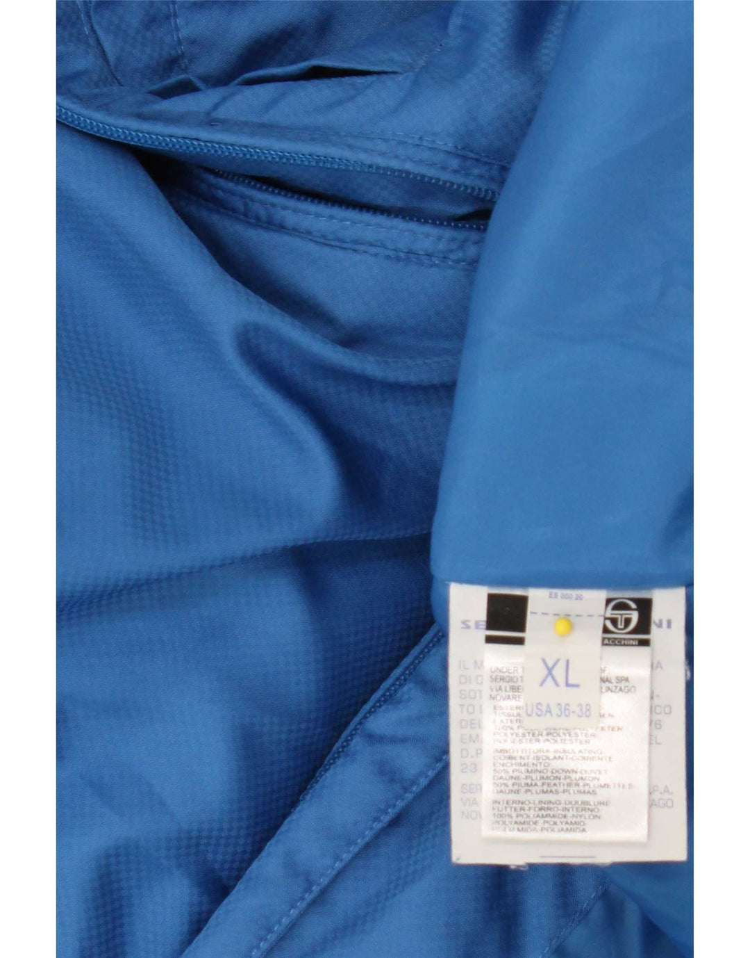Męska ocieplana kurtka Sergio Tacchini Graphic UK 42 XL w kolorze niebieskim