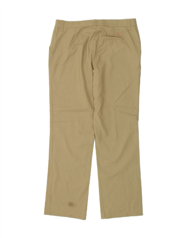 DICKIES Womens Straight Chino Trousers US 12 Large W32 L33 Beige Polyester Vintage Dickies and Second-Hand Dickies from Messina Hembry 
