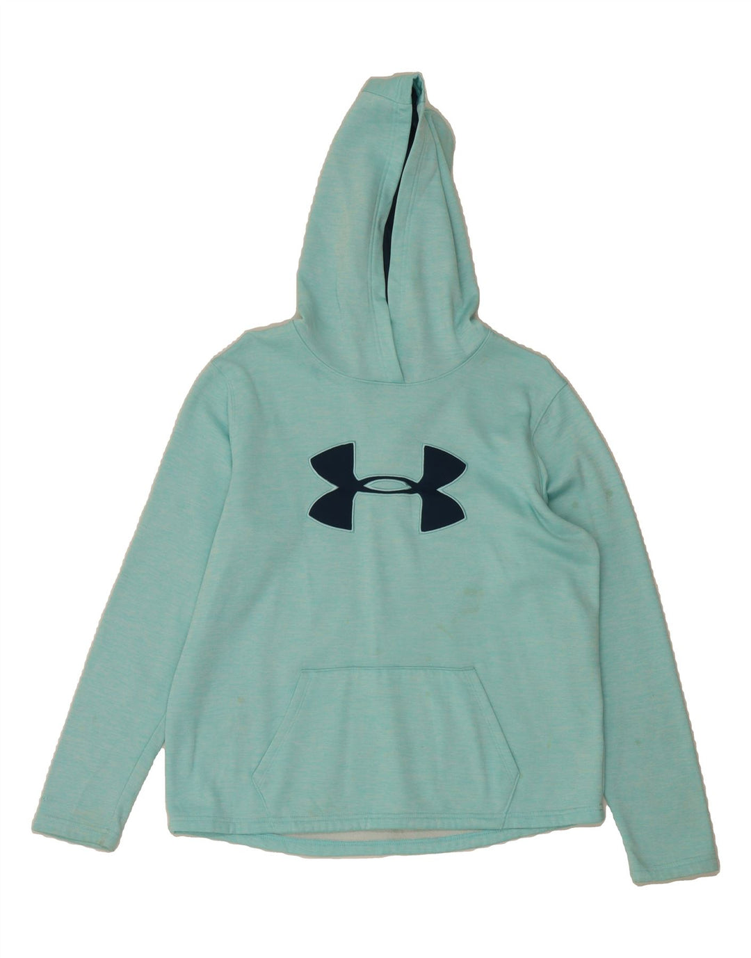 UNDER ARMOUR Mens Cold Gear Graphic Hoodie Jumper Medium Blue Vintage Under Armour and Second-Hand Under Armour from Messina Hembry 