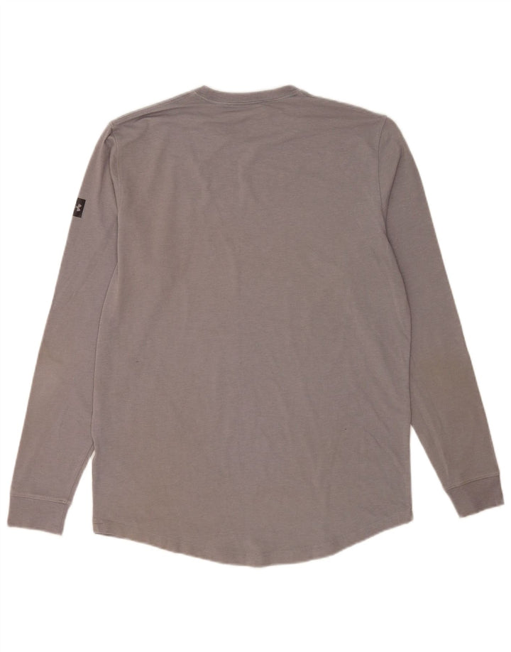 Męski top graficzny Under Armour z długim rękawem, średnioszary