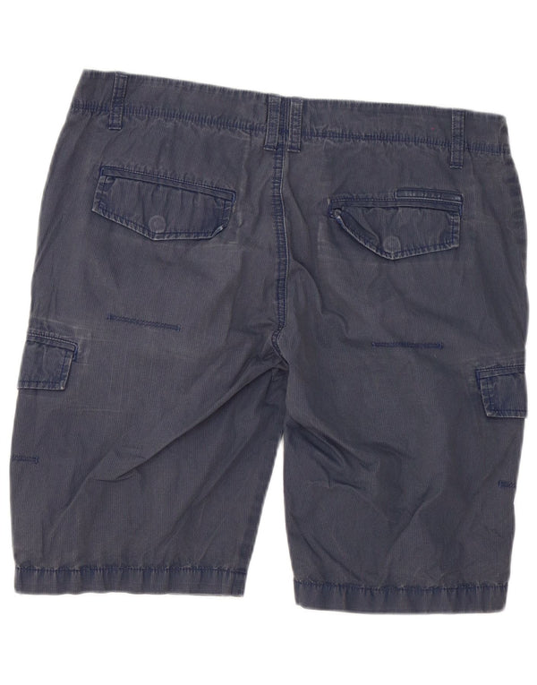 Męskie spodenki cargo Calvin Klein W33 Średni granatowy, bawełniany w prążki