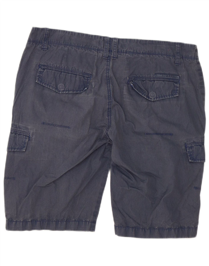 Męskie spodenki cargo Calvin Klein W33 Średni granatowy, bawełniany w prążki
