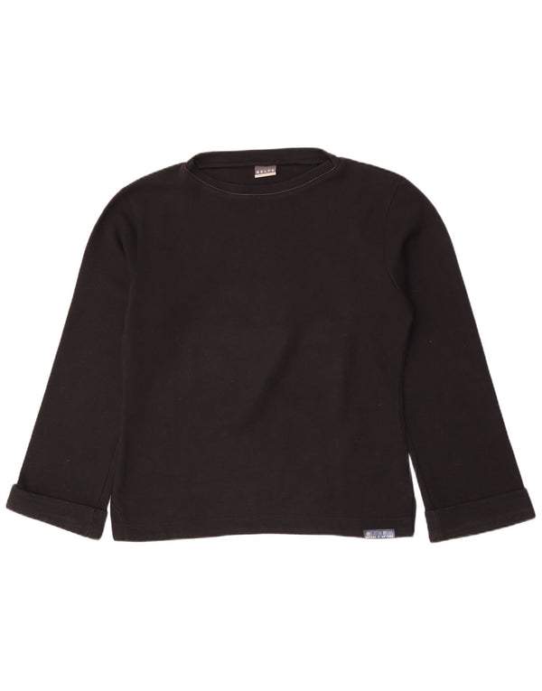 Belfe Womens Top Long Sleeve UK 12 Medium Black Polyester