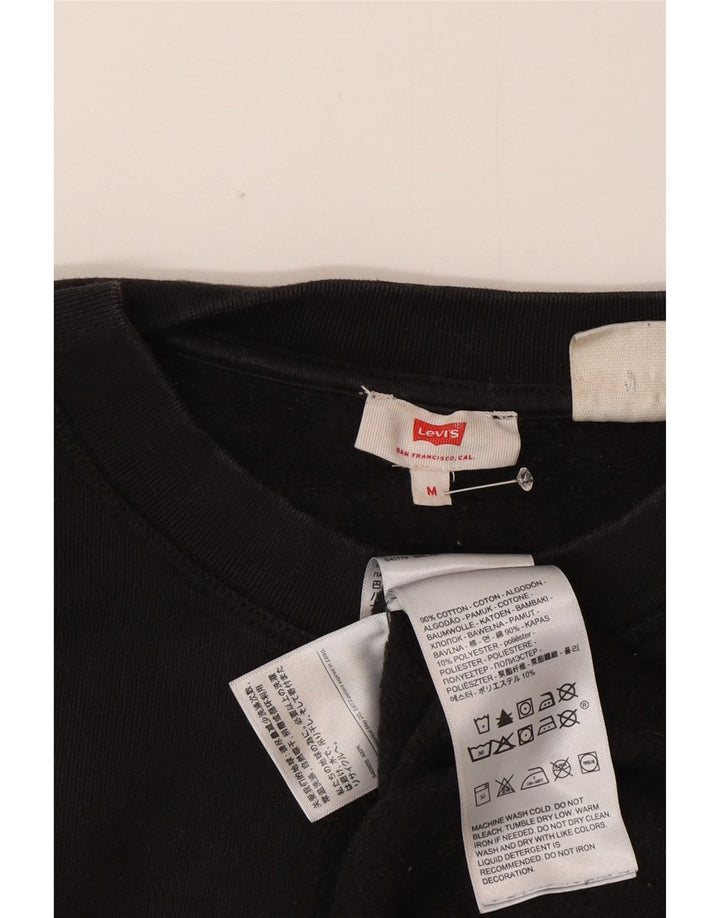 Damska bluza Levi's z grafiką oversize, UK 14, średnia czarna bawełna