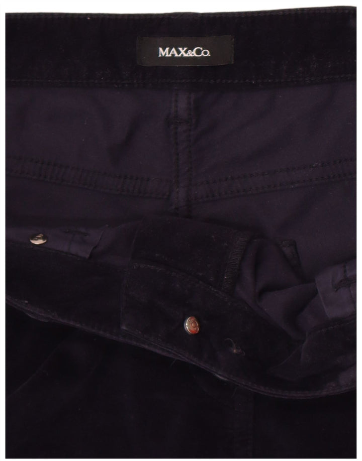 Damskie spodnie typu slim casual Max & Co. W32 L29 Granatowe