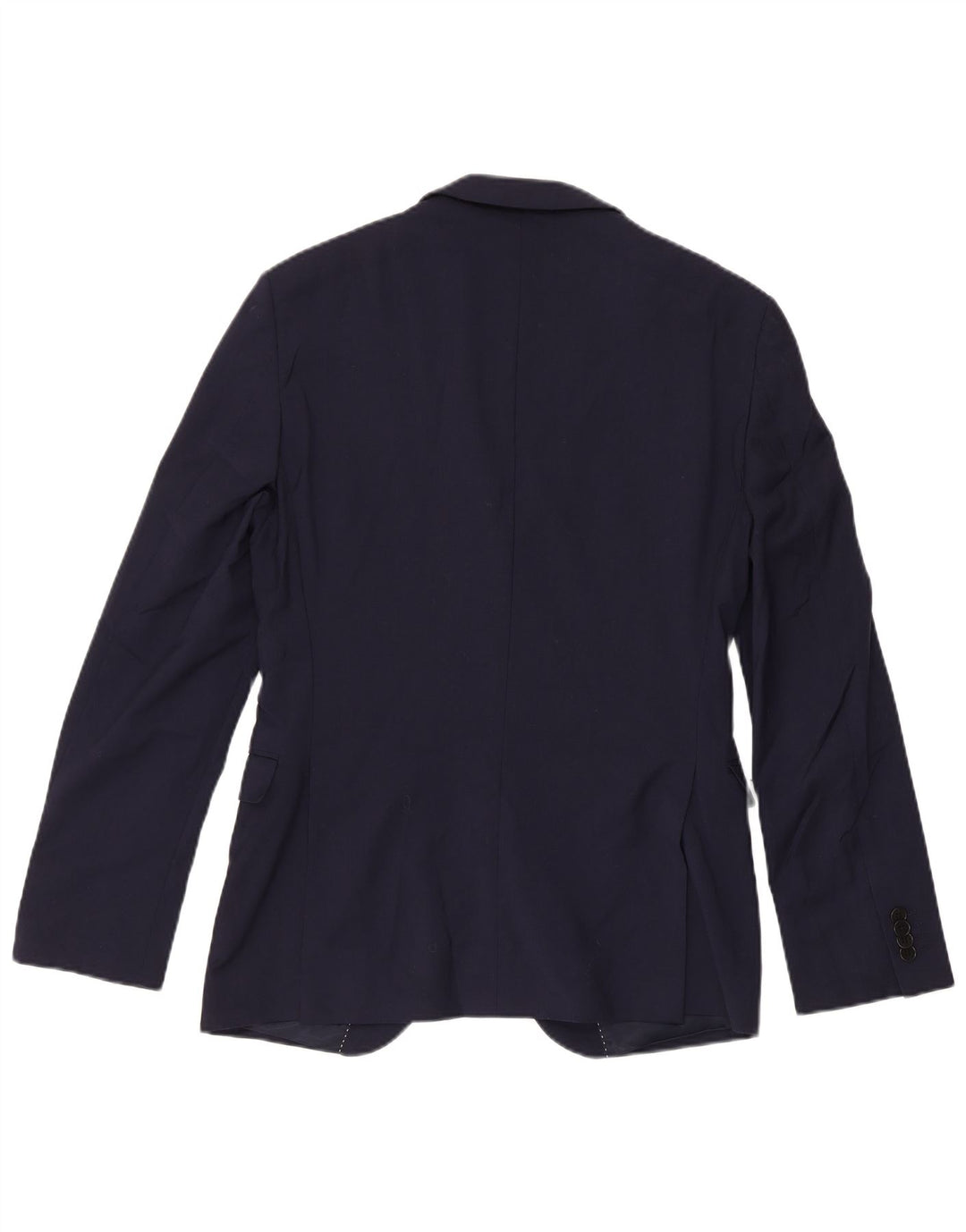 Dkny Męska marynarka slim fit zapinana na 2 guziki UK 38 Średni granatowy wełniany