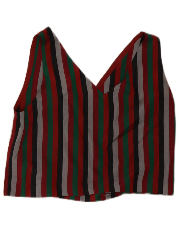 Damska bluzka koszulowa VINTAGE UK 12 w średnie, wielokolorowe paski