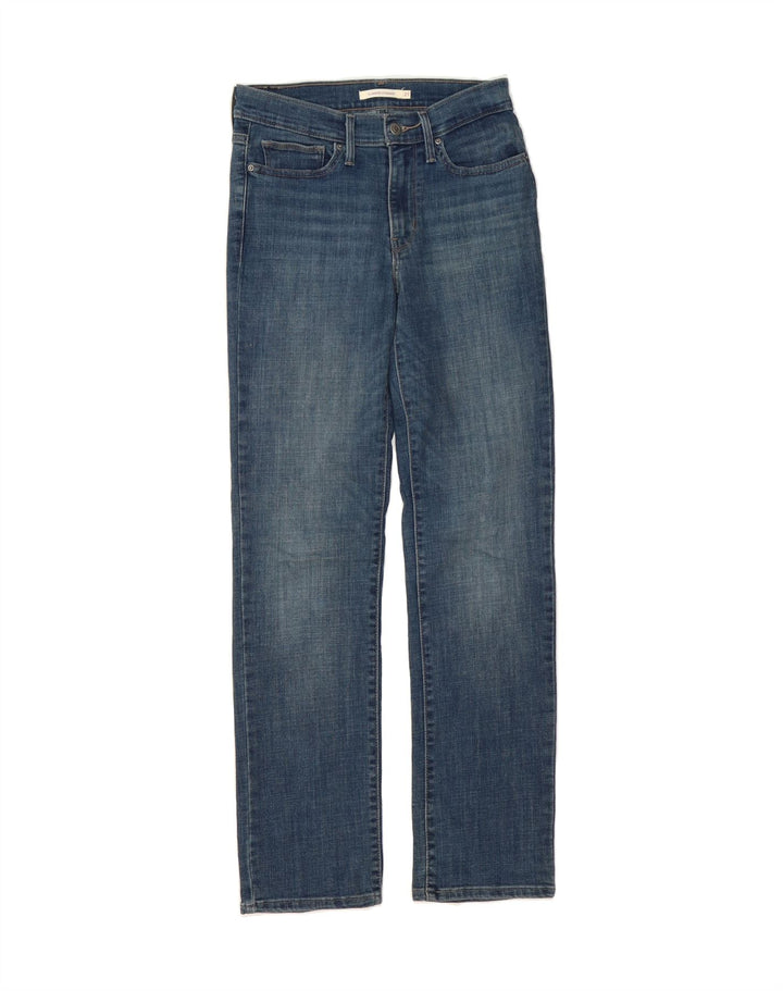 LEVI'S Womens Slimming Straight Jeans W27 L30 Blue Cotton Vintage Levi's and Second-Hand Levi's from Messina Hembry 