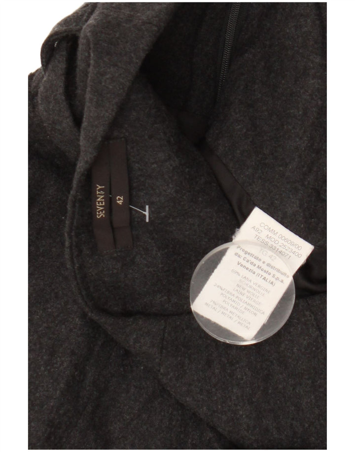 Damska spódnica w kształcie litery A Seventy IT 42 Medium W28 Szara, nakrapiana dziewicza wełna