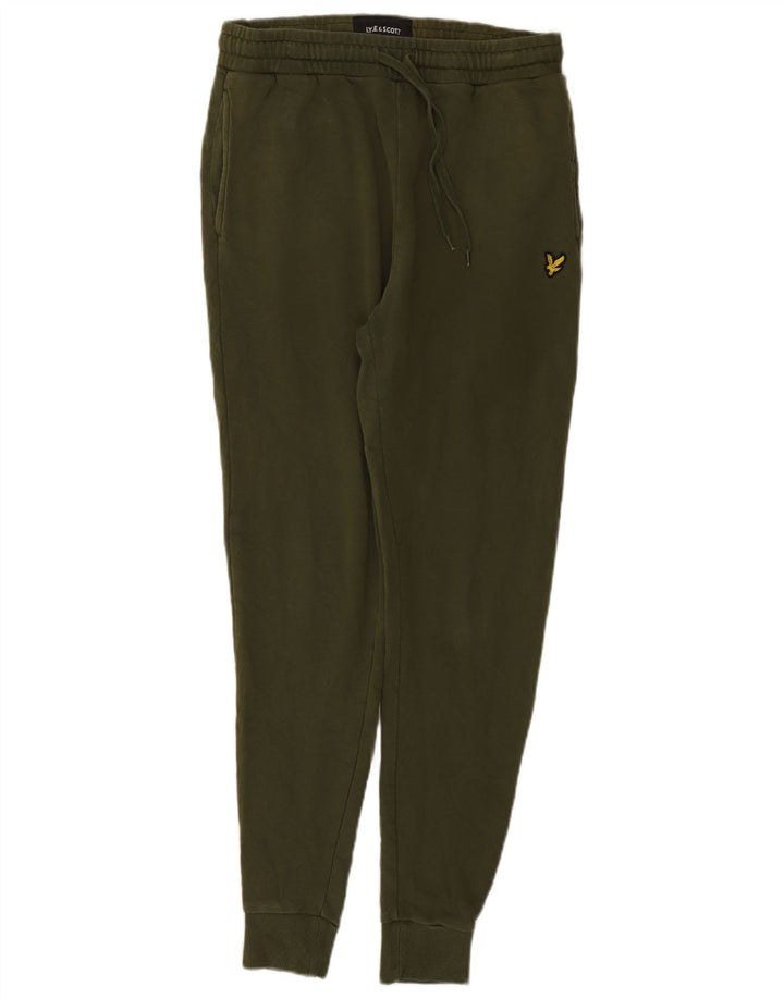Męskie spodnie dresowe Lyle & Scott Joggery, średnia zielona bawełna