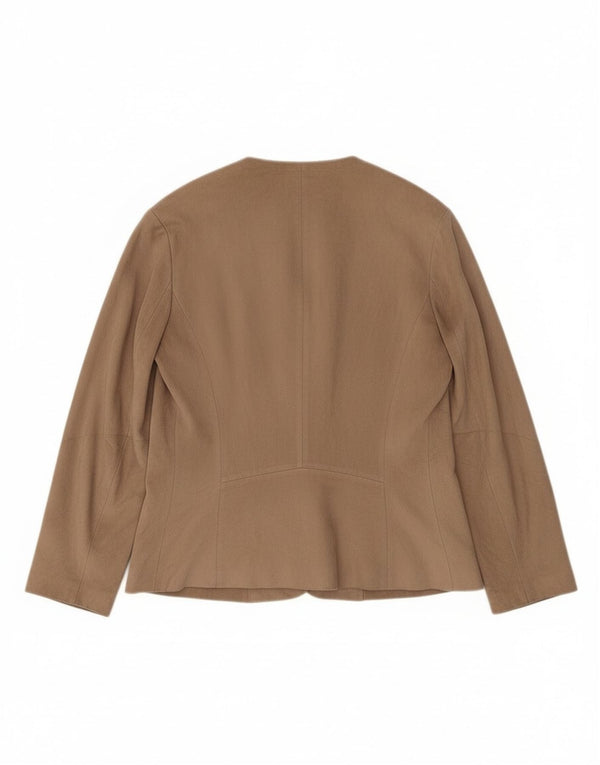 Damski kardigan z rękawem 3/4 Zara UK 14, średni beżowy poliester