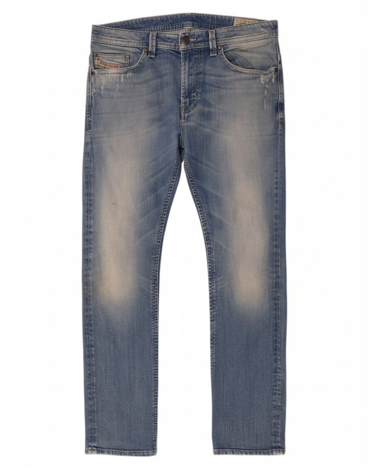 Diesel Męskie Thavar Slim Jeans W34 L32 Niebieskie bawełniane