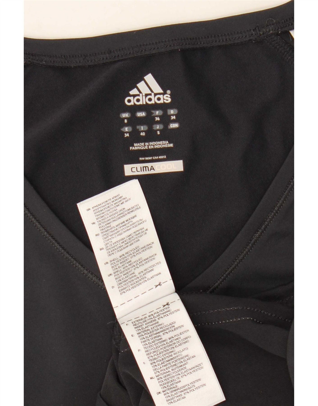 Damska koszulka Adidas Climacool Top UK 8, mały, szary poliester
