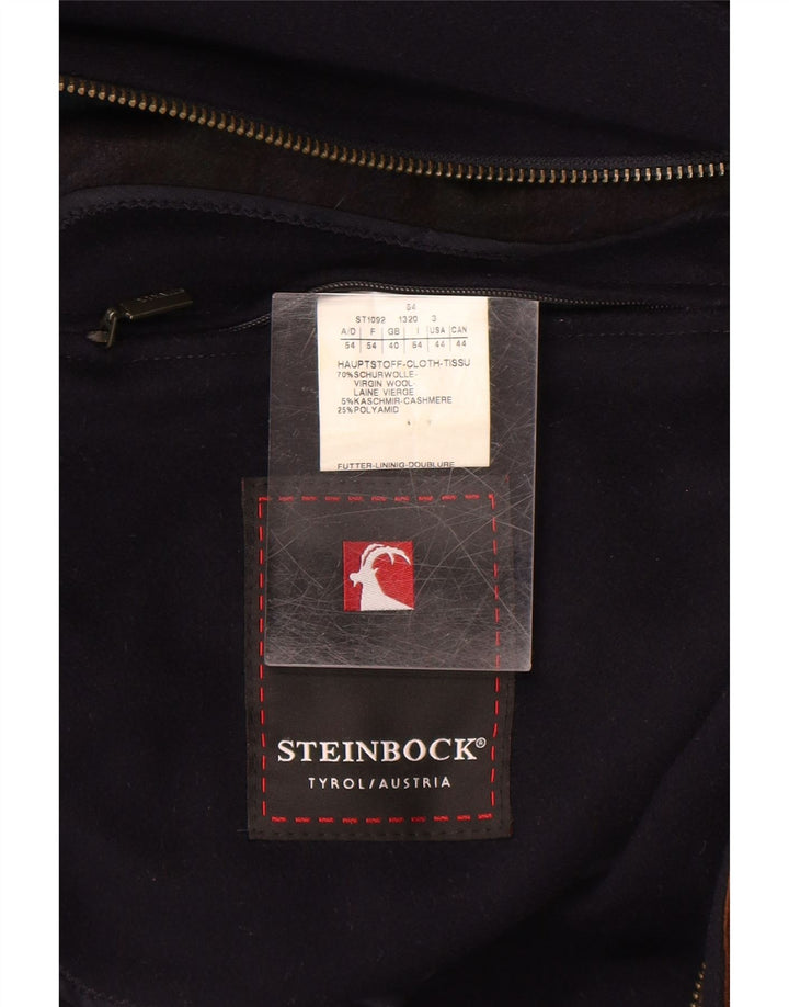 Płaszcz męski Steinbock UK 40, duży, granatowy, wełniany
