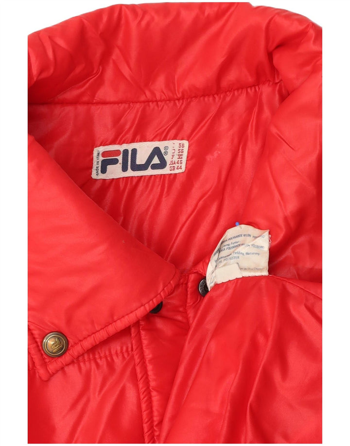 Męska kurtka wiatrówka Fila IT 56 XL, czerwony poliester