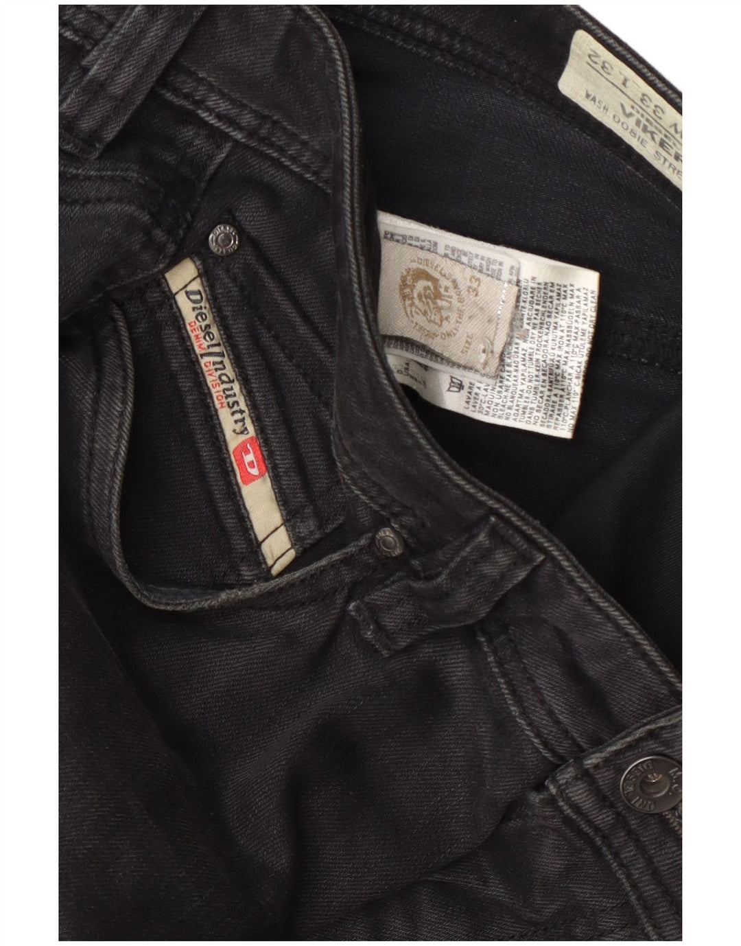 Męskie jeansy Diesel Viker Straight W33 L32 Szara bawełna